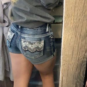 Denim vanity shorts